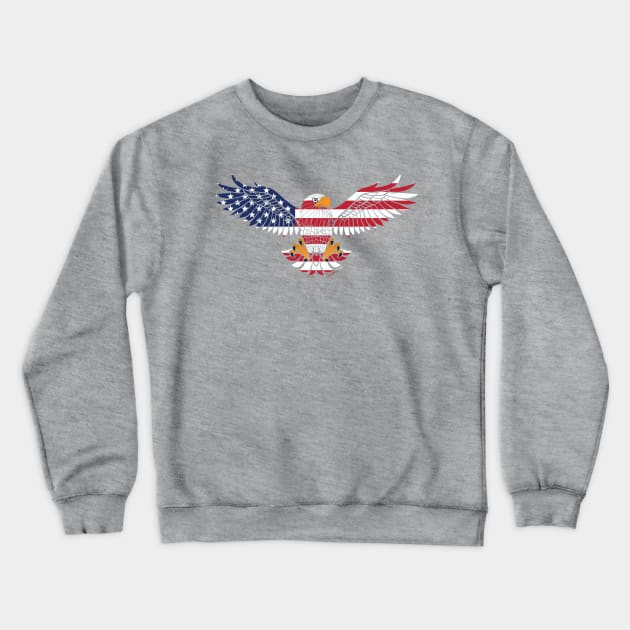 American Flag Eagle Crewneck Sweatshirt by artsytoocreations